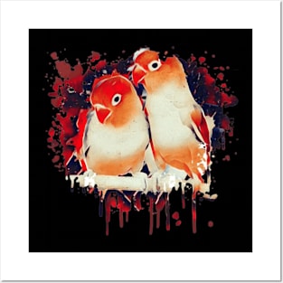 Love Bird Tie Dye art design Posters and Art